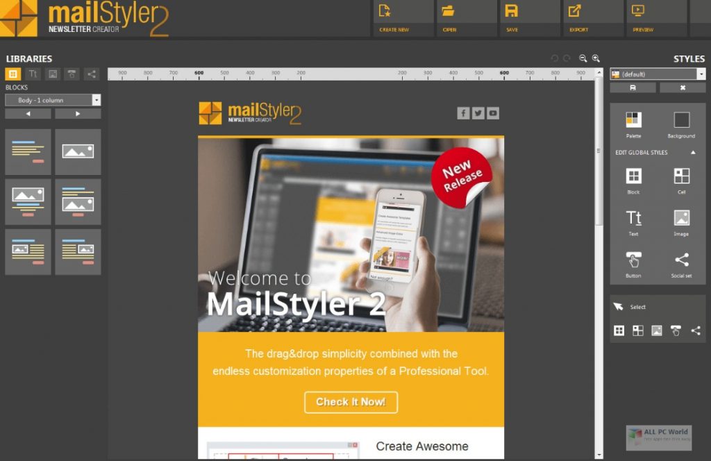 MailStyler Newsletter Creator 2020 v2.8 Descargar